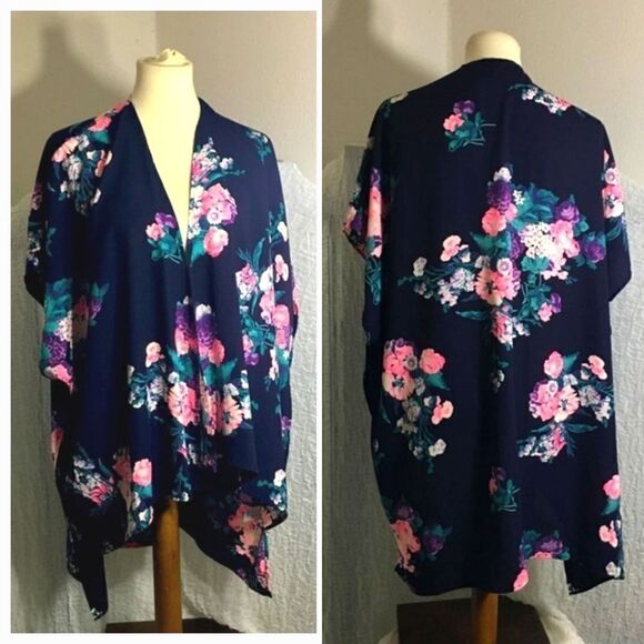 12PM by Mon Ami Floral Kimono Style Cardigan Size Small - Picture 1 of 9